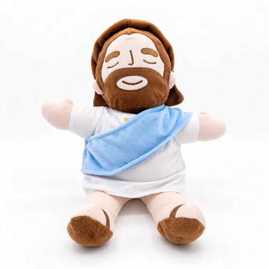Peluche de Jesús que respira y te da calma